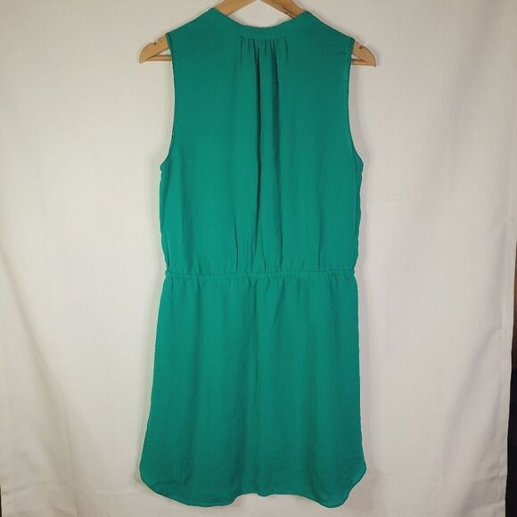 Babaton 100% Silk Green Sleeveless Dress - Picture 6 of 14